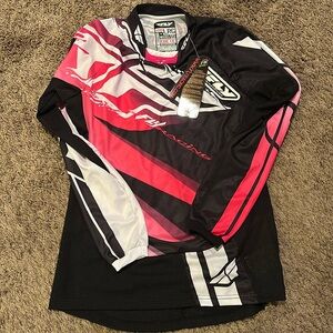 Fox racing shirt- hot pink and black- size large